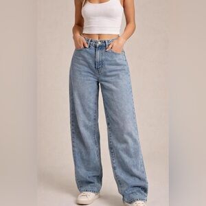 Womens Wide Leg Jeans PacSun Light Blue Wide Leg Jeans For Date Night Womens